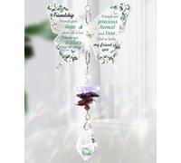 PRSTENLY Friendship Gifts for Women, Best Friend Birthday Gifts for Women, Butterfly Crystal Suncatcher for My Best Friend Female, Christmas Anniversary Presents for Window Home Garden Decor