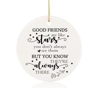 PRSTENLY Friendship Gifts for Women, Birthday Gifts for Women Friendship, Ceramic Hanging Round Shape Ornament, for Woman Friend Gift for Woman Friendships