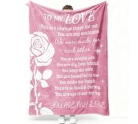 PRSTENLY Gifts for Her, Wedding Anniversary Blanket Gift for Couple, Blanket Gift for Girlfriend, Wife Birthday Gifts, Christmas, Mothers Day, Valentines Gifts for Her, I Love You Blanket 50"x60"