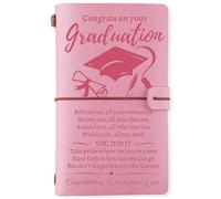 PRSTENLY Graduation Gifts for Women Her, 144 Pages Pink Leather Travel Journal Diary Graduation Gift for Granddaughter Daughter Sister Friends, College University School Grad Presents