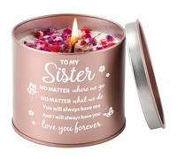 PRSTENLY Sister Gifts, Sister Birthday Gifts from Sister-Best Sister Present Scented Candle Gift for Sister Wedding Gifts Friendship Gifts for Women Thank You Gifts for Women Valentines Candle 9oz