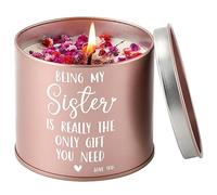 PRSTENLY Sister Scented Candle Gift for Friendship Gifts, Wedding, Graduation, Retirement, Valentines for Her