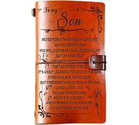 PRSTENLY Son Christmas Gifts, Son Birthday Gifts, to My Son's 140 Pages Leather Journal, Sons Gift from Mum Dad, Gift for Sons Birthday/Graduation/Valentines