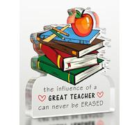 PRSTENLY Teacher Gifts, Thank You Gifts for Teacher Women Men, Teacher Appreciation Gifts Irregular Acrylic Plaque, Christmas Birthday Retirement Graduation Teacher Gifts for Women