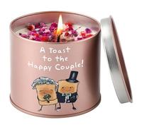 PRSTENLY Wedding Gifts for Bride and Groom, 9OZ Scented Candles | Gifts for Couple on Wedding Day, Funny Engagement Anniversary Presents for Her Him, A Toast to The Happy Couple