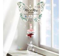 PRSTENLY Wedding Gifts for Bride and Groom, Happy Marriage Gifts for Couples Butterfly Crystal Suncatcher, Wedding Gift for Couples 2026 Engagement Bride to Be Present Women Weddings Congratulation