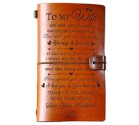 PRSTENLY Wife Gifts from Husband, Christmas Gifts for Wife, To My Wife 140 Pages Leather Journal, Anniversary Wedding Gifts for Her I Love You Romantic Gift, Mothers Day Valentines Day Gifts for Her