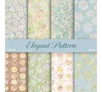 PRSTINCOL Scrapbook Paper,16 Sheets 6 x 6Inch Elegant Pattern Style Scrapbook Supplies,Single-Sided Vivid Origami Decoupage Paper for DIY Crafts, Card Making, Art Journaling