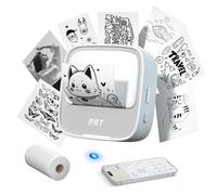 PRT Sticker Printer - S1 Mini Portable Thermal Printer, Bluetooth Sticker Maker Machine with 1 Roll Paper, Pocket Label Maker for Study Notes, Pictures, DIY, Label, Free App with Multiple Templates