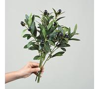 PRTECY 6Pcs Artificial Olive Branches 15 Inch Faux Olive Plants Greenery Stems with Olive Fruit Fake Olive Tree Shrubs Picks for Centerpieces Floral Arrangements VasesS(#1)