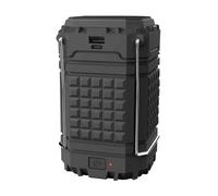 Prterver 1 Piece Camping Lantern Rechargeable Solar Lanterns Lights Black Battery Powered LED for Power Outages