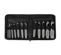 Prterver 12 PCS Steel Hollow Leather Punch Set 1/8-3/48 Inch(3-19mm) Heavy Duty Round Hole Punch Set for Watch Cloth Belt Gaskets Easy Install