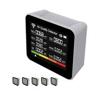 Prterver 20 in 1 Tuya WiFi Air Quality Detector CO/CO2/TVOC/HCHO/PM2.5/PM1.0/PM10/Temp/Humidity/Time/DateW/ 5pcs Sub-Sensors