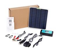Prterver 20W Solar Panel 12V 10A Battery Controller Car Charger Outdoor Battery Supply for Vehicle Battery with OBD Plug and Compact