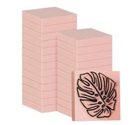 Prterver 24 Pcs 2 X 2inch Rubber Carving Blocks Linoleum Blocks for Printmaking, Stamp Making, DIY Crafting,Pink
