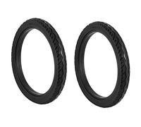 Prterver 2PCS 16 Inch 16 X 1.75 Bicycle Solid Tires Bicycle Bike Tires Standby Rubber Non-Slip Tires Cycling Tyre Black