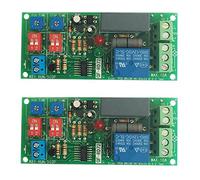 Prterver 2PCs Dual Time Adjustable Cycle Delay Timing Relay Repeat on Off Switch Infinite Loop Timer Module AC 100V 110V 240V