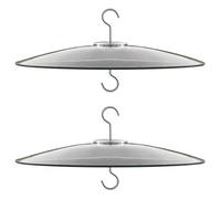 Prterver 2X Glass Squirrel Baffle for Bird Feeders Pole - Shepherd Hooks/Post Hanging - Clear 13Inch Large