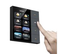 Prterver 3.5 Inch Smart Wall Switch Touch Screen 4 Groups Switch 8-Way Scene Radar Sensor Dimming Switch Curtain Tuya Zigbee A