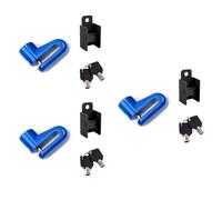 Prterver 3 Sets Bike Disc Brake Lock Motorcycle Electric Car Disc Brake Key Lock Riding Equipment Accessories Bicycle Lock Blue