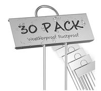 Prterver 30-Pack Metal Plant Labels Weatherproof Garden Markers Reusable Nursery Tags for Vegetables Herb Flower Seed Greenhouse Easy to Use