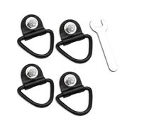 Prterver 4 Pack Heavy Duty Tie Down Kit Tie Down D-Ring Kit, 1000lb Load Capacity with Wrench for RuffLand Kennels - Ideal for Securing Universal Fit for RuffLand Crates