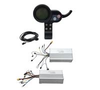 Prterver 60V 50A Brushless Controller Dual Motor+36V-60V LCD Display Dashboard for Electric Scooter E Bike Replacement Parts Accessories