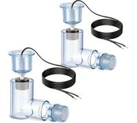 Prterver AC Float Switch 2 Pack, SS2 Model L-Shaped Design Including 3/4 Inch Adaptor and Wire, Water Level Detection Accessory