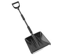 Prterver Adjustable Portable Snow Shovel, 42-Inch, for Driveway with Assist D-Handle and 11-Inch Blade, Snow Shovel, Survival Shovel