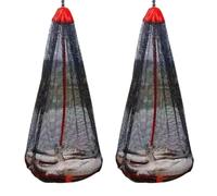 Prterver Foldable Fishing Net Bag, Thickened Fish Net, Small Mesh At Mouth, Flat Bottom Protective Storage 2 Meters Long