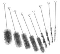 Prterver for Auto Parts, Bottles Tubes 9Pcs Brush Set 16 Inch Extra Long Pipe Cleaning Brush Stainless Steel Bristles Bore Brush