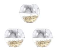 Prterver Gold Paper Clips in Elegant Magnetic Marble White Clip Holder, 28mm, 300 Clips per Box