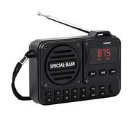 Prterver Portable Digital Radio Bluetooth Compatible 5.0 FM Radio Receiver with LED Display U Disk TF Card MP3 Play Loudspeaker A