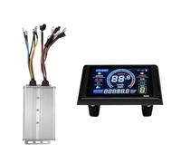 Prterver S966 Electric Bike LCD Display Meter+48V-72V/60A 18 Tube Sine Wave Controller E Scooter LCD Panel for Mountain EBike Black ABS 1 Set