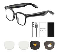 Prterver Smart Glasses with Camera 8MP Hidden Video Recording, 4K WiFi Connectivity, Bluetooth Support, AI Voice Recognition, Live Stream Translation Functionality for 150+ Languages Feed