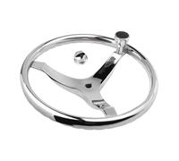 Prterver Stainless Steel Boat Steering Wheel, for Marine Boat Yacht with Control for Cable Helm 316 Stainless Steel Steer Wheel