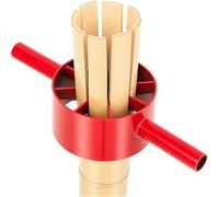 Prterver Steel Manual Bamboo Splitter 4 Cut 5.5 Inch for Farm Bamboo Splitting Tool with Dual Side Handles Blades Divider C