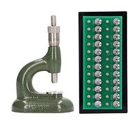 Prterver Watch Repair Tool Watch Press Set Watch Back Case Closer Watchmaker Jewelling Tool Aluminum Alloy Green with 48Pcs Dies