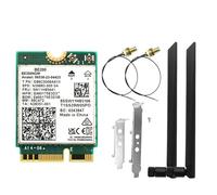 Prterver WiFi Adapter BE200 WiFi 7 Card+ 8DBi Antenna 2.4G/5G/6Ghz Bluetooth 5.4 8774Mbps Wireless Network Card for Win10/11