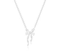 PRTGL Silver Necklace - 14k White Gold Plated Bee Cross Star of Savid Moon Bird Butterfly Flower Fish Plane Bow Snowflake Softball Turtle Pendant Necklaces