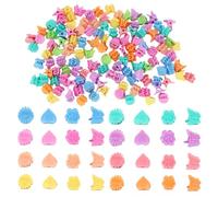 Pruadeor Pack of 200 Mini Flower Hair Clips, Colourful Hair Clips Girls, Cute Hair Clip, Small, Flower Hair Accessories for Women and Children