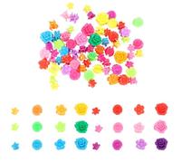 Pruadeor Pack of 200 Mini Flower Hair Clips, Colourful Hair Clips Girls, Cute Hair Clip, Small, Flower Hair Accessories for Women and Children