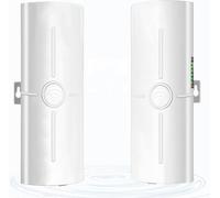 Prubovi Wireless Bridge Gigabit 1Gbps Point to Point WiFi Bridge Outdoor Kit with 14dBi High Gain Antenna Prubovi 5.8G CPE Long Range up to 1.8 miles Plug and Play Wireless