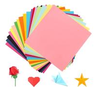 Prudiut Origami Paper 6x6in, 200 Sheets, 20 Colors, Square Craft for Arts and Crafts, Scrapbook Paper, Colored Paper, Origami Kit Supplies for Kids Ages 14+, Multi-Project Use