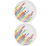 Prue Leith Set of 2 Inky Drips Side Plate 20.8cm BlissHome Multi One Size