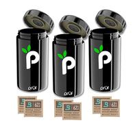 Prūf Jar with Built-In Hygrometer - 500ml Air-Tight, UV-Proof Glass Jar with High-Density Silicone Seal - Includes Two 62% 8G Boveda Packs - Ideal for Storage of Premium Dried Goods - by Hygenix (3)