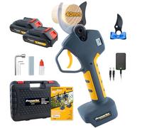 Prunarbo Electric Secateurs 40MM Cordless Pruning Shears - Brushless Motor, 2X 2.0Ah Batteries, Powerful Tree Trimmer for Gardening - Compatible with Makita 18V Battery (PR-E40)