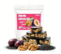 Prune Black Sesame Walnut Pie, 200g, Additive-Free, Naturally Sweet, Soft & Crispy, Clean Ingredients (Prunes, Walnuts, Black Sesame), Steamed Healthy Snack