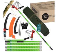 Pruning saw garden saw tree cutter telescopic 2 to 8 m 8 segments 2-in-1 comp...