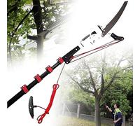 Pruning Saw， Telescopic Pole Saw Tree Pruners Professional Extendable Pruning Garden Bypass Landscaping Lopper Tools with Steel Blade(7.2m/24ft,7.2m/24ft)